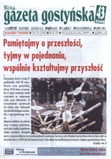 Nowa Gazeta Gostyńska 2009.10.30 R.9 Nr 43(339)