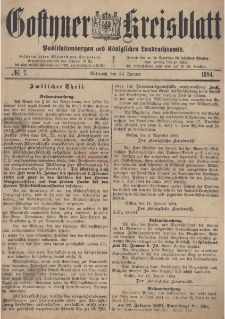 Gostyner Kreisblatt 1894.01.24 Nr 7