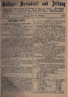 Gostyner Kreisblatt und Zeitung 1918.01.18 Nr 14