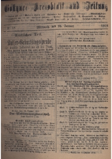 Gostyner Kreisblatt und Zeitung 1918.01.23 Nr 18