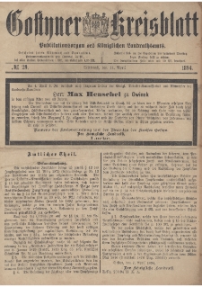 Gostyner Kreisblatt 1894.04.11 Nr 29