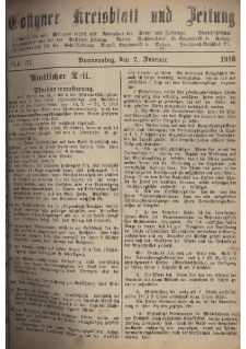 Gostyner Kreisblatt und Zeitung 1918.02.07 Nr 31