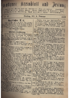 Gostyner Kreisblatt und Zeitung 1918.02.08 Nr 32