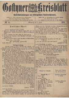 Gostyner Kreisblatt 1894.06.06 Nr 45