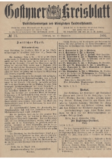 Gostyner Kreisblatt 1894.09.12 Nr 73