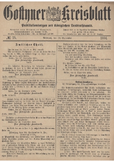 Gostyner Kreisblatt 1894.09.19 Nr 75