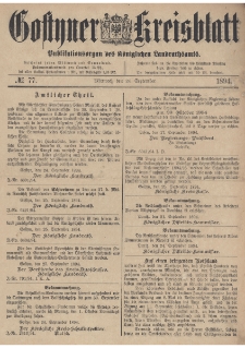 Gostyner Kreisblatt 1894.09.26 Nr 77