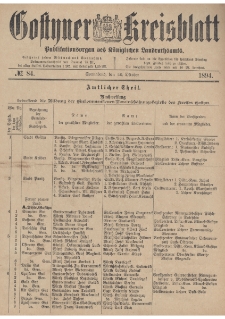 Gostyner Kreisblatt 1894.10.20 Nr 84