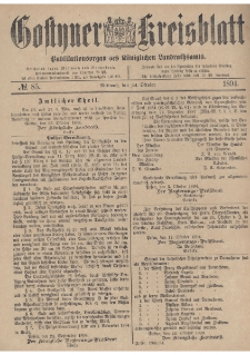 Gostyner Kreisblatt 1894.10.24 Nr 85