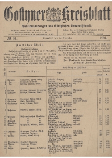 Gostyner Kreisblatt 1894.11.24 Nr 94
