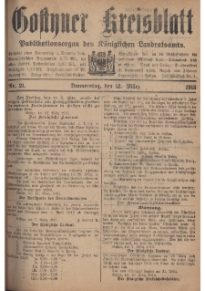 Gostyner Kreisblatt 1913.03.13 Nr 21