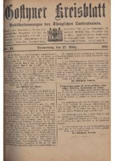 Gostyner Kreisblatt 1913.03.27 Nr 25