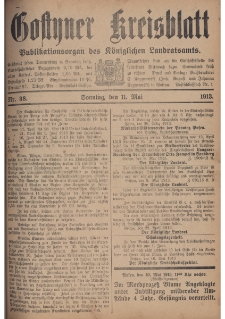 Gostyner Kreisblatt 1913.05.11 Nr 38