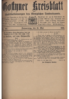 Gostyner Kreisblatt 1913.05.15 Nr 39