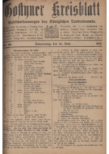 Gostyner Kreisblatt 1913.06.12 Nr 49