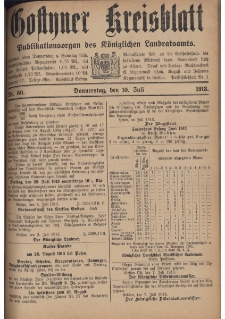 Gostyner Kreisblatt 1913.07.10 Nr 60