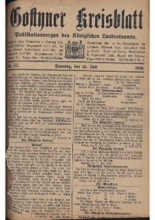 Gostyner Kreisblatt 1913.07.13 Nr 61