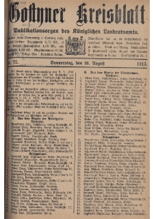 Gostyner Kreisblatt 1913.08.21 Nr 72