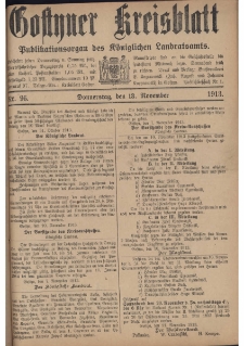 Gostyner Kreisblatt 1913.11.13 Nr 96
