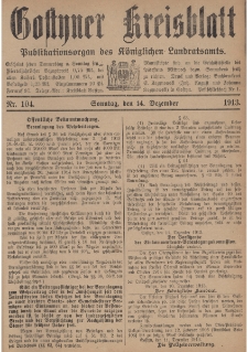 Gostyner Kreisblatt 1913.12.14 Nr 104
