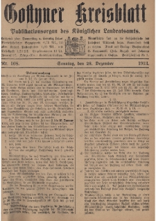 Gostyner Kreisblatt 1913.12.28 Nr 108