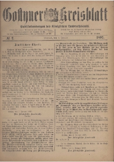 Gostyner Kreisblatt 1897.01.06 Nr 2
