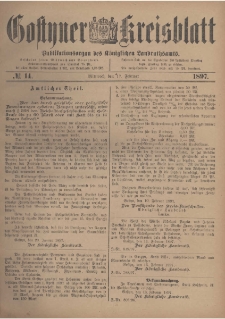Gostyner Kreisblatt 1897.02.17 Nr 14