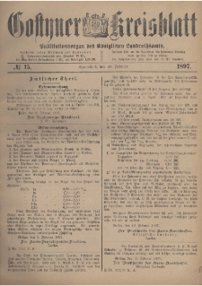 Gostyner Kreisblatt 1897.02.20 Nr 15