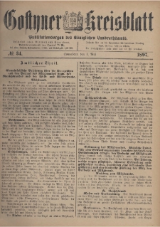 Gostyner Kreisblatt 1897.05.01 Nr 34