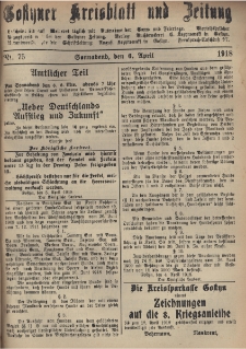 Gostyner Kreisblatt und Zeitung 1918.04.06 Nr 75