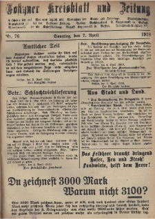 Gostyner Kreisblatt und Zeitung 1918.04.07 Nr 76