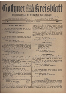 Gostyner Kreisblatt 1897.08.18 Nr 65