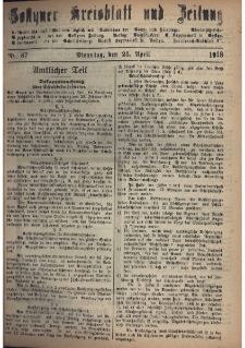 Gostyner Kreisblatt und Zeitung 1918.04.23 Nr 87