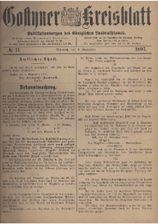 Gostyner Kreisblatt 1897.09.08 Nr 71