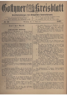 Gostyner Kreisblatt 1897.09.15 Nr 73