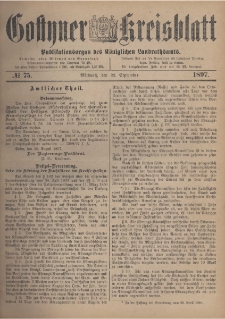 Gostyner Kreisblatt 1897.09.22 Nr 75