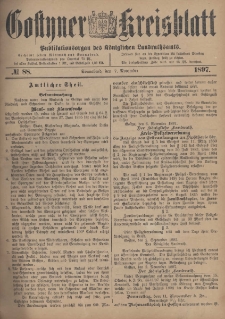 Gostyner Kreisblatt 1897.11.07 Nr 88