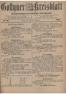 Gostyner Kreisblatt 1897.11.20 Nr 92