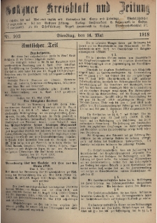 Gostyner Kreisblatt und Zeitung 1918.05.14 Nr 103