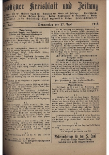 Gostyner Kreisblatt und Zeitung 1918.06.27 Nr 140