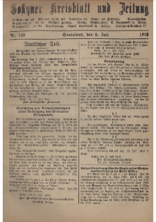 Gostyner Kreisblatt und Zeitung 1918.07.06 Nr 148