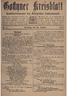 Gostyner Kreisblatt 1914.01.25 Nr 8