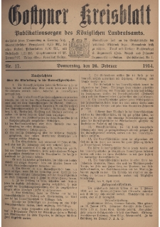 Gostyner Kreisblat 1914.02.26 Nr 17