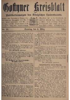 Gostyner Kreisblat 1914.03.08 Nr 20
