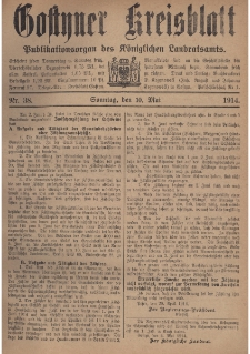 Gostyner Kreisblat 1914.05.10 Nr 38