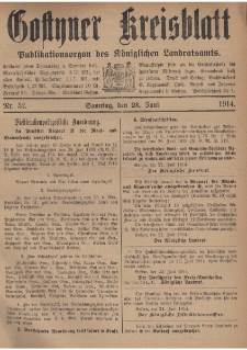 Gostyner Kreisblat 1914.06.28 Nr 52