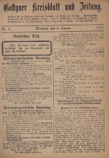 Gostyner Kreisblatt und Zeitung 1915.01.06 Nr 4