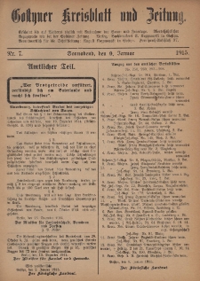 Gostyner Kreisblatt und Zeitung 1915.01.09 Nr 7