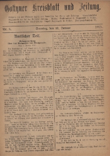Gostyner Kreisblatt und Zeitung 1915.01.10 Nr 8