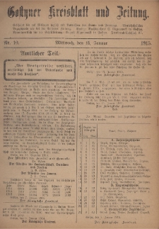 Gostyner Kreisblatt und Zeitung 1915.01.13 Nr 10